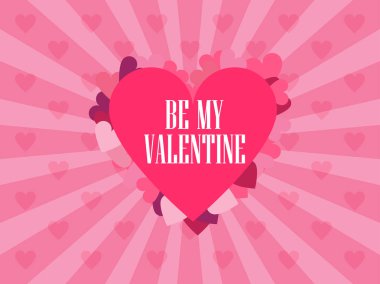 Benim sevgilim olmak. Bayram tebrik kartları ve afiş için arka plan. Vektör çizim.