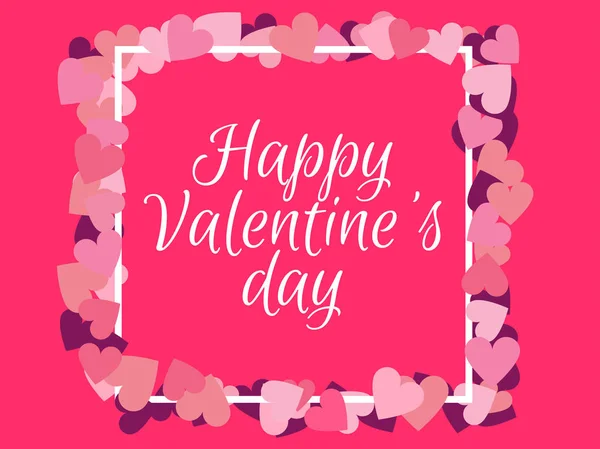 Happy Valentines Day. Background for a card of congratulations. Vector illustration. — Stock Vector