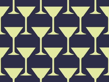 Bir martini cam ile Seamless modeli. Vektör çizim