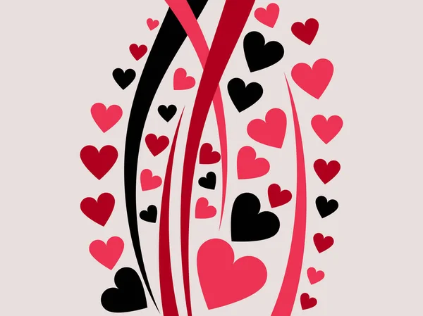 Happy Valentine's Day background with hearts. Carte de vœux. Illustration vectorielle — Image vectorielle