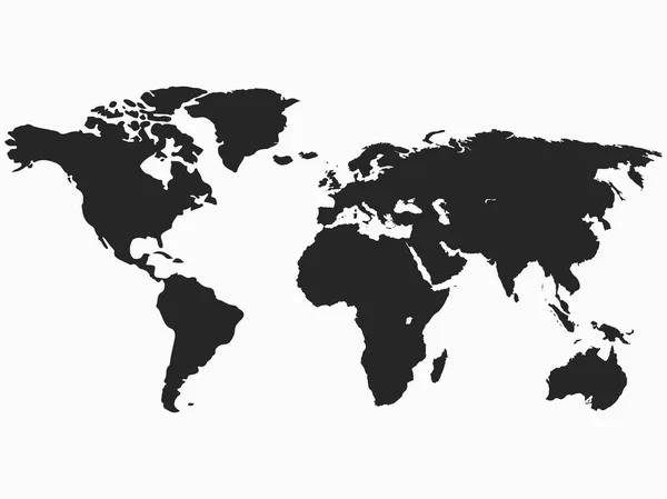 Continentes del planeta tierra sobre fondo blanco. Ilustración vectorial — Archivo Imágenes Vectoriales