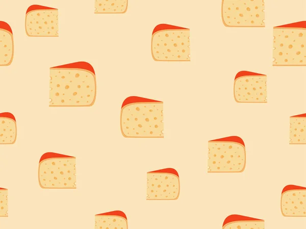Χωρίς ραφή πρότυπο με τυρί. Τυρί με τρύπες. Εικονογράφηση διάνυσμα — Διανυσματικό Αρχείο