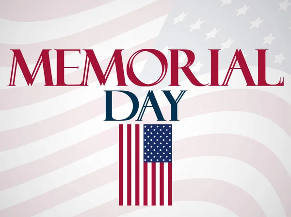 Memorial Day. Férias nacionais americanas. Modelo de banner. Ilustração vetorial — Vetor de Stock