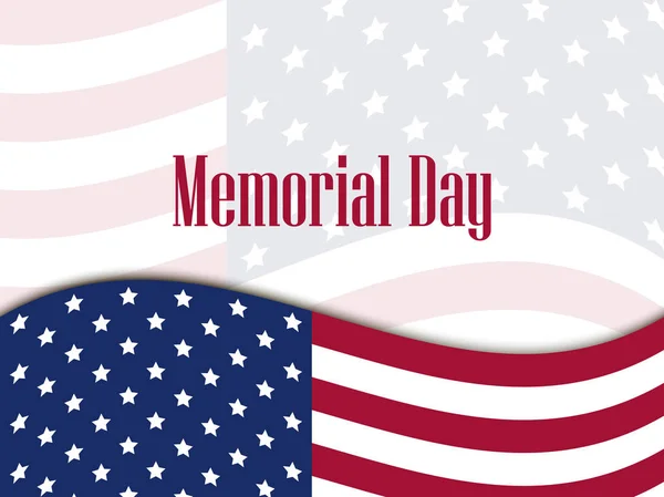 Memorial Day. Férias nacionais americanas. Modelo de banner. Ilustração vetorial — Vetor de Stock