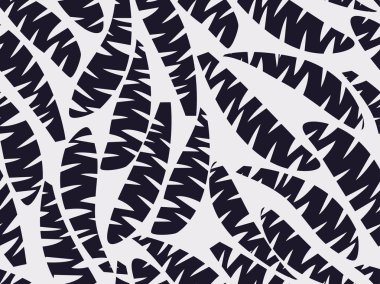 Sorunsuz palmiye yaprakları. Tropikal orman. Yaz arka plan. Vektör çizim