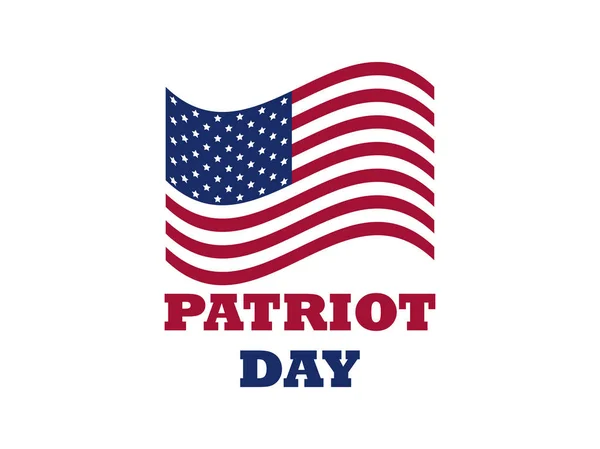 Gün ABD Patriot bayrağı beyaz arka plan üzerinde. Anma Günü 9/11. Vektör çizim — Stok Vektör