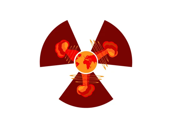 Explosão nuclear. Bomba atómica. Ilustração vetorial —  Vetores de Stock