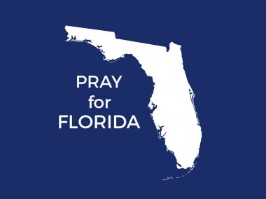 Florida için dua ediyorum. Kasırga Irma, doğal afet. Vektör çizim