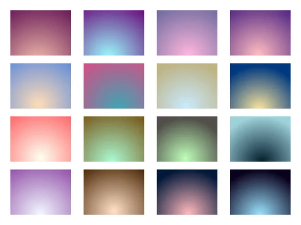 Σύνολο των ντεγκραντέ υπόβαθρα. Μαλακό χρώμα. Εικονογράφηση διάνυσμα — Διανυσματικό Αρχείο