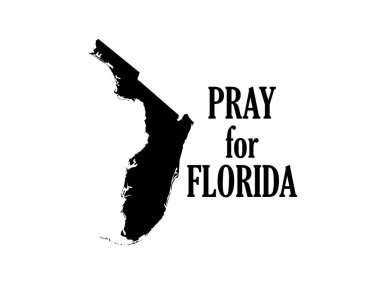 Florida için dua ediyorum. Kasırga Irma, doğal afet. Vektör çizim