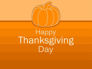 Mutlu Şükran Günü tebrik kartı şablonuyla kabak. Festivali afiş. Vektör çizim