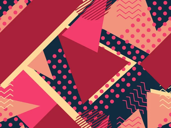 Memphis seamless modeli. Geometrik öğeleri memphis 80 tarzı. Bauhaus retro. Vektör çizim.