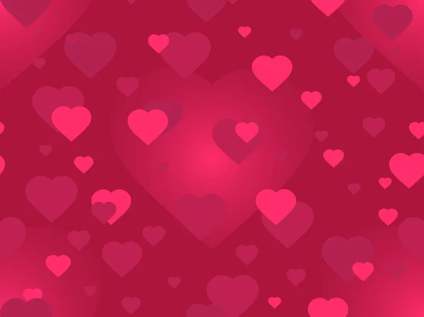 Día de San Valentín. 14 de febrero. Patrón sin costuras con corazones borrosos. Fondo festivo para tarjeta de felicitación, banner y póster. Ilustración vectorial — Vector de stock