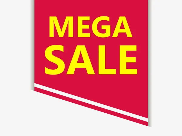 Mega Sale Banner Vorlage Design isoliert auf weißem Hintergrund. Aufkleber mit einem Gefälle. Vektorillustration — Stockvektor