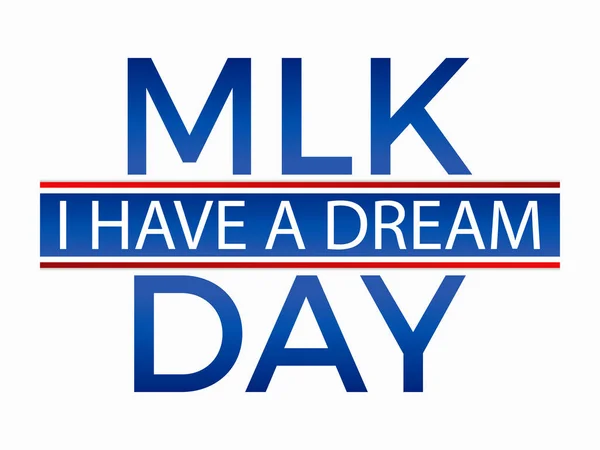Día de Martin Luther King. Tengo un sueño. Día MLK. Ilustración vectorial — Vector de stock