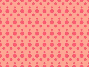 1960 'ların tarzında noktalı pop sanatı kusursuz desen. Broşürler, promosyon malzemeleri ve duvar kağıtları için arka plan. Vektör illüstrasyonu