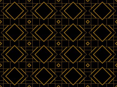 Art deco kusursuz desen. 20 'li yılların doğrusal geometrik sanatı. Vektör illüstrasyonu