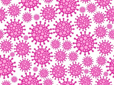 Bakteriler kusursuz kalıplar. Coronavirus 2019-ncov, Orta Doğu Solunum Sendromu. Vektör illüstrasyonu