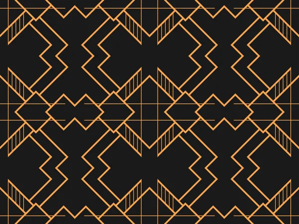 Art deco kusursuz desen. 20 'li yılların doğrusal geometrik sanatı. Vektör illüstrasyonu