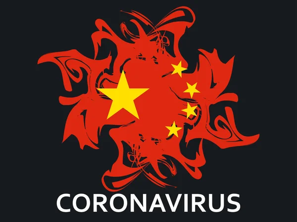 Coronavirus 2019-nCoV, síndrome respiratorio de Oriente Medio. Virus chino. Ilustración vectorial — Archivo Imágenes Vectoriales
