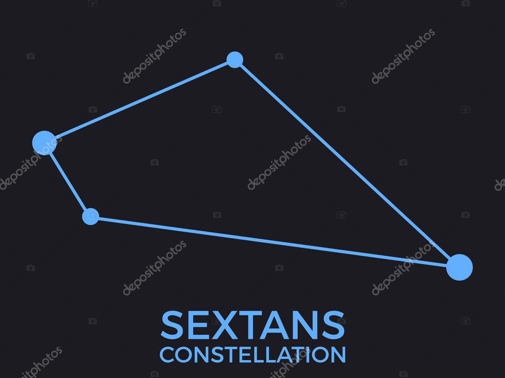 Constelaci n de Sextans. Estrellas en el cielo nocturno. Racimo de