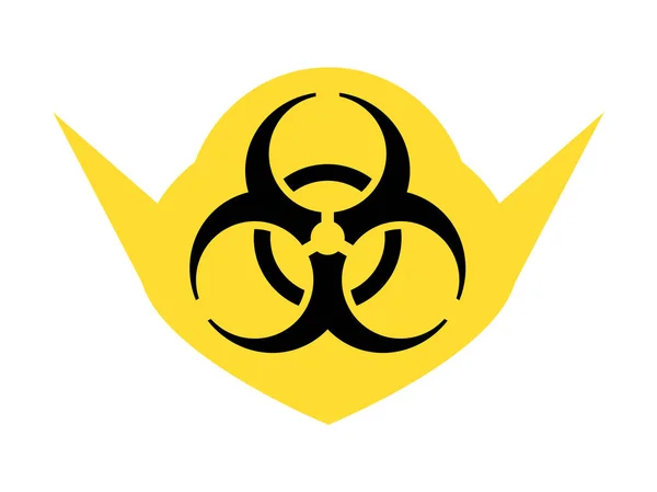 Medical Mask Biohazard Sign Covid Coronavirus 2019 Ncov Middle East — Stock Vector