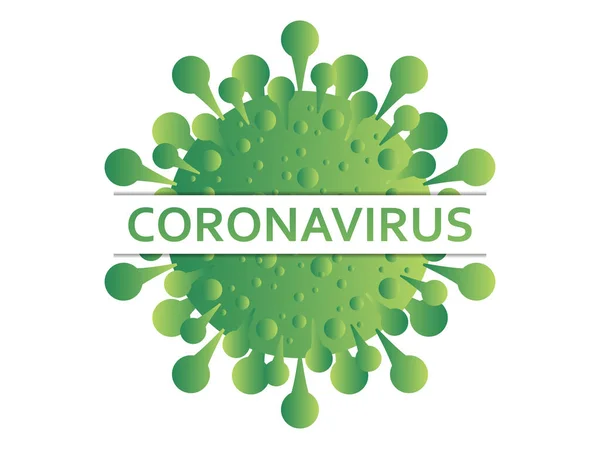 Coronavirussjukdom Covid Virus Cell Banner Isolerad Vit Bakgrund 2019 Ncov — Stock vektor