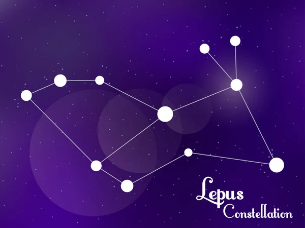 Constelación Lepus Cielo Nocturno Estrellado Racimo Estrellas Galaxia Espacio Profundo — Archivo Imágenes Vectoriales