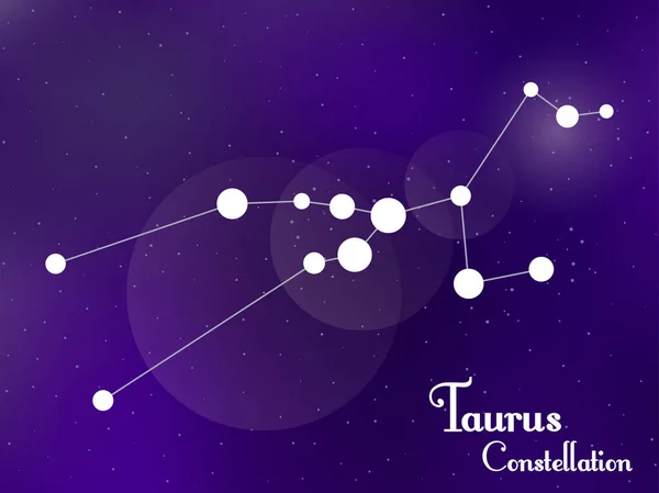 Souhvězdí Taurus Hvězdná Noční Obloha Shluk Hvězd Galaxie Hluboko Vesmíru — Stockový vektor