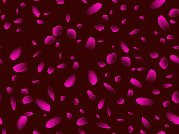 Röda Blodkroppar Sömlöst Mönster Blodpropp Mikroskop Erytrocyter Hemoglobinmolekyler Vektorillustration — Stock vektor
