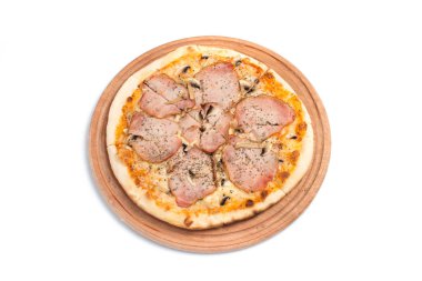 Ahşap tablet büyük iştah açıcı pizza