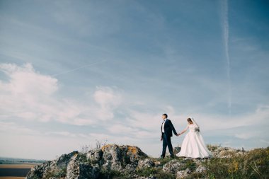 Güzel gelin çift birlikte vakit