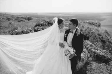 Güzel gelin çift birlikte vakit