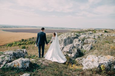 Güzel gelin çift birlikte vakit