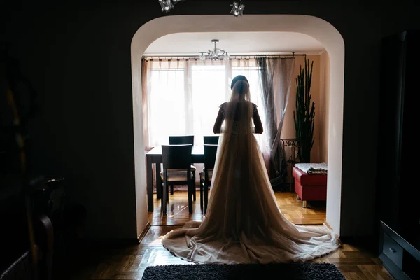 A noiva no dia do seu casamento — Fotografia de Stock