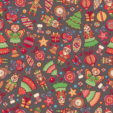 Noel oyuncaklar. Seamless modeli. Tatil arka plan. G için en iyi