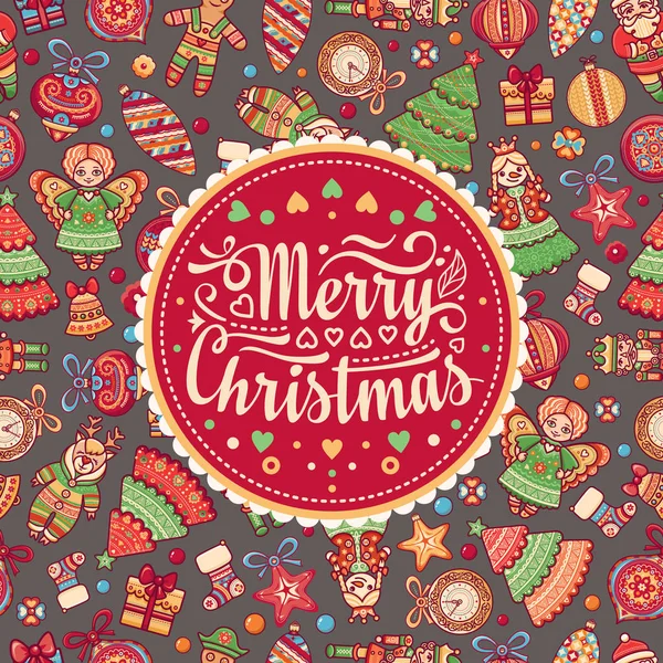 Noel. Tebrik Kartpostalı. Dekor için renkli vektör çizimler