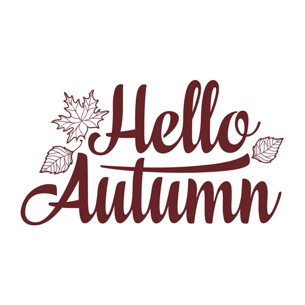 Hello Autumn. Text retail message. Best for sale banner. — Stock Vector