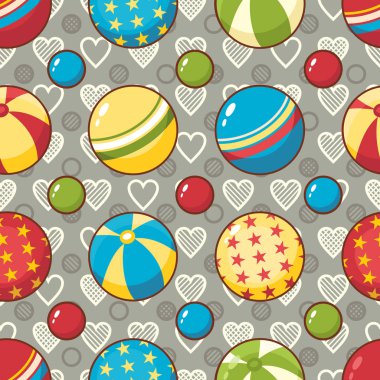 Çocuk oyuncak seamless modeli. Kartpostal, afiş, el ilanı için tasarım öğesi