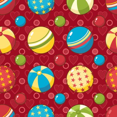 Çocuk oyuncak seamless modeli. Kartpostal, afiş, el ilanı için tasarım öğesi