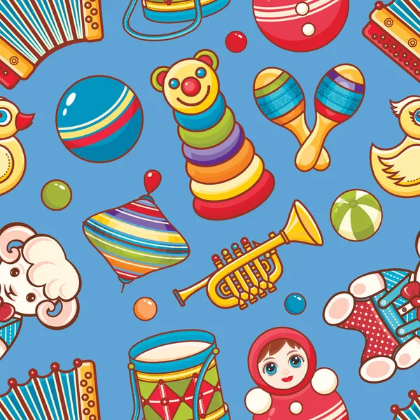 Müzikal alet takımları ve bebek oyuncak.