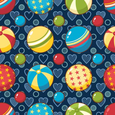 Çocuk oyuncak seamless modeli. Kartpostal, afiş, el ilanı için tasarım öğesi