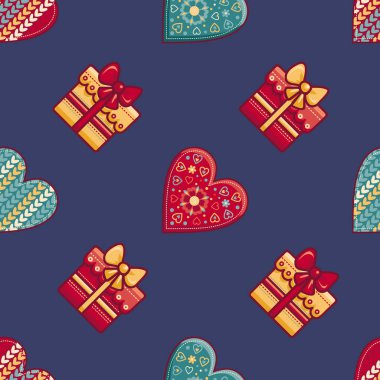 Seamless modeli. Neşeli Noel oyuncak.