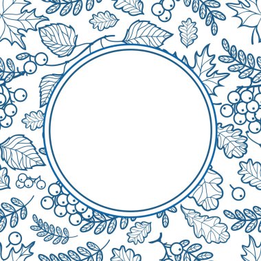 Sonbahar yaprak süs çerçeve.