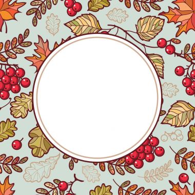 Sonbahar yaprak süs çerçeve.