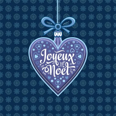 Fransız Merry Christmas Joyeux Noel. Tebrik kartı