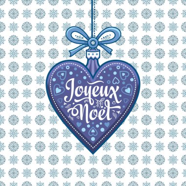 Fransız Merry Christmas Joyeux Noel. Tebrik kartı