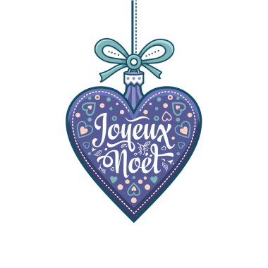 Fransız Merry Christmas Joyeux Noel. Tebrik kartı