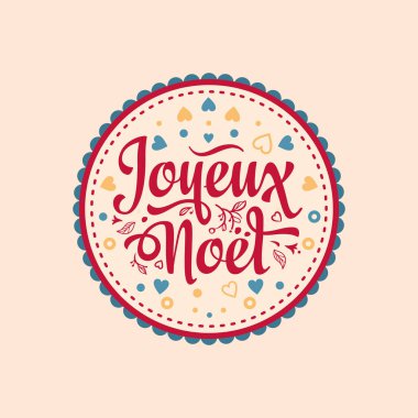 Kış arka plan. Noel kartı Joyeux Noel.