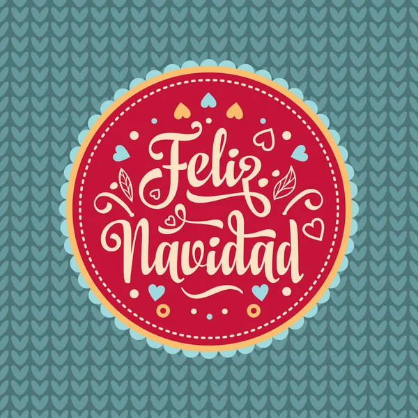 Feliz navidad. Noel kartı. İspanyolca dil
